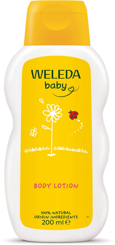 Weleda baby calendula bodylotion - calendula kamille - voorkomt uitdroging - houdt de huid zacht en soepel - 100% natuurlijke ingrediënten - 200ml