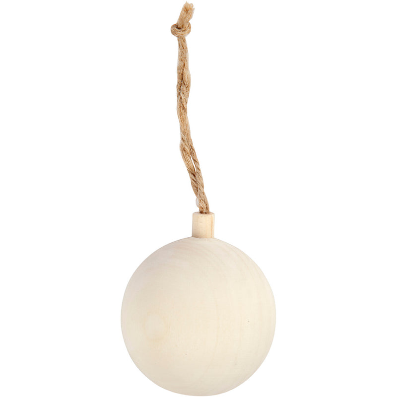 Load image into Gallery viewer, Creativ company kerstbal hanger hout, 5,5cm
