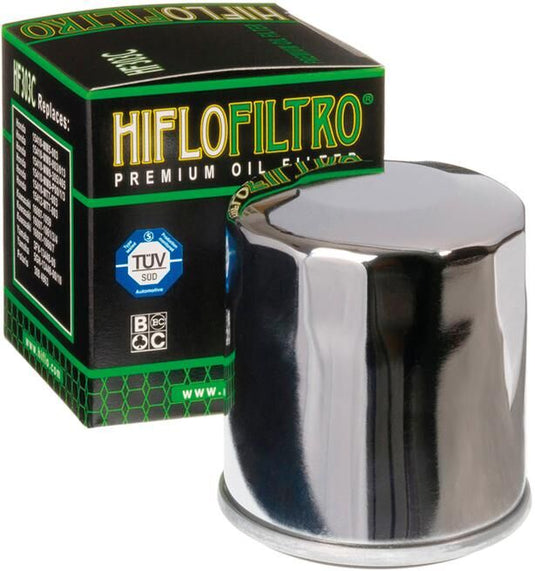 Hiflofiltro oliefilter oil filter hf-303c chrome