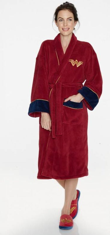 Groovy dc comics fleece bathrobe wonder woman pyjamas