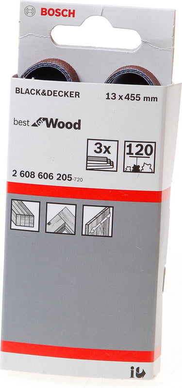 Bosch 3 banden 13x457 best wood+paint, 120