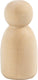 Creativ company cc houten figuur ovaal 6 cm 5 stuks