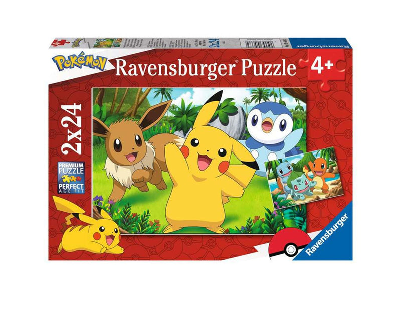 Load image into Gallery viewer, Ravensburger puzzel pikachu en zijn vrienden - legpuzzel - 2x24 stukjes
