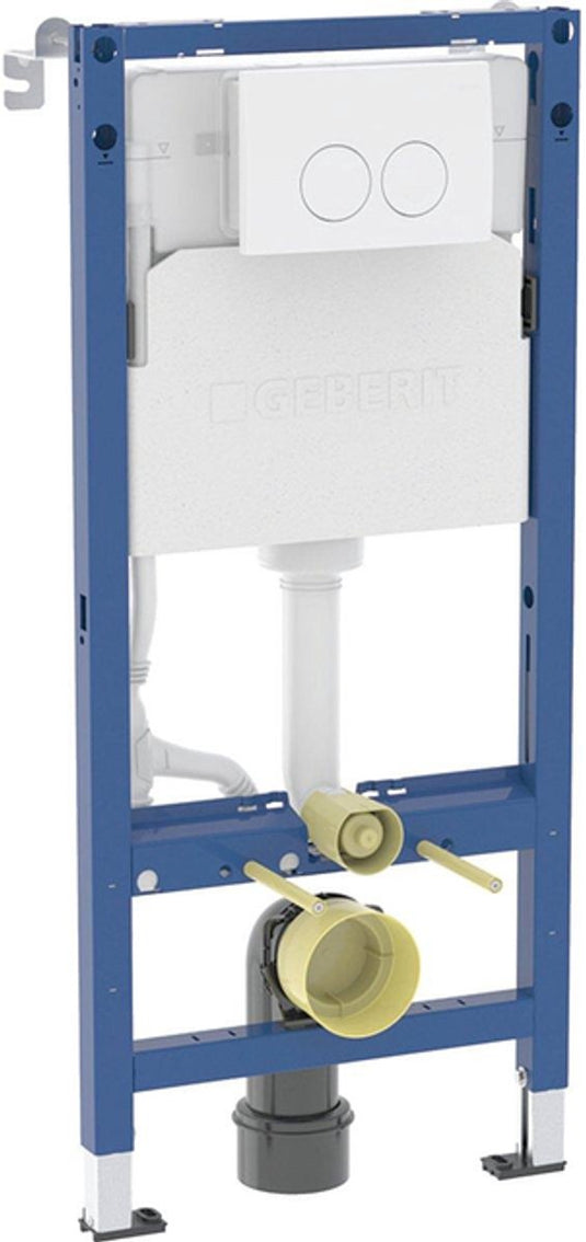 Geberit duofixbasic wc-element m. inbouwreservoir up100112cmincl. delta 25 df bedieningsplaatwit