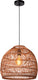Lucide moloko - hanglamp - ø 40 cm - 1xe27 - okergeel - japandi