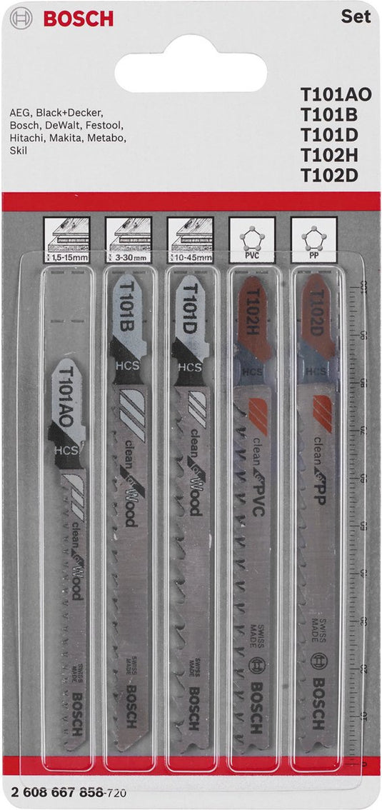 Bosch set t-shank (wood plastics)