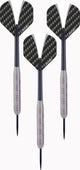 Engelhart darts tungsten look set 23 g – 3 steeltip dartpijlen – tungsten look barrel – nylon shaft – wit zwarte flight – inclusief etui – longfield