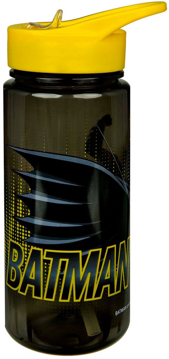 Load image into Gallery viewer, Batman undercover drinkfles 500ml - kindvriendelijke rietjesbeker zwart.

