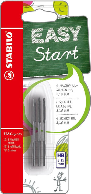 Stabilo easyergo - vulpotloodvulling - 3.15 mm - blister 6 stuks