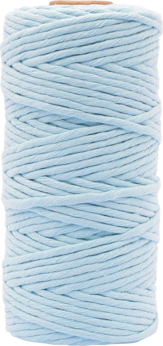 Vaessen creative macrame touw - lichtblauw - 3mmx100m