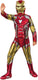 Rubies - iron - man - iron - man kind - rood, goud, zilver - maat 128 - carnavalskleding - verkleedkleding