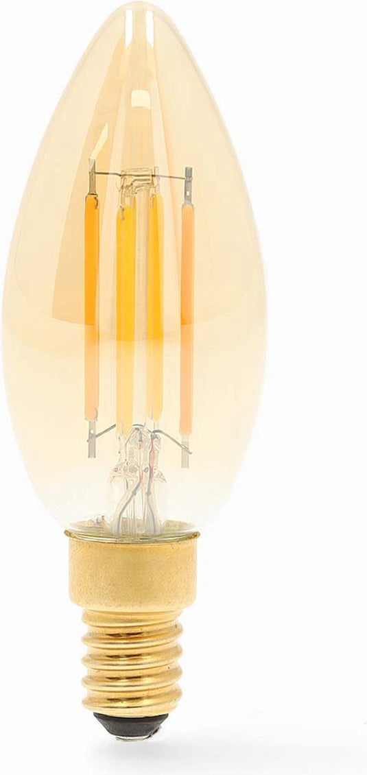 Nedis smartlife led filamentlamp - wi-fi - e14 - 470 lm - 4.90 w - warm wit - 1800 - 3000 k - glas - android ios - kaars - 1 stuks