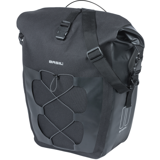 Basil tas navigator l enkel | mik studs | zwart 22l