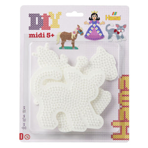Hama midi strijkkralenbordjes - prinses, paard, kat