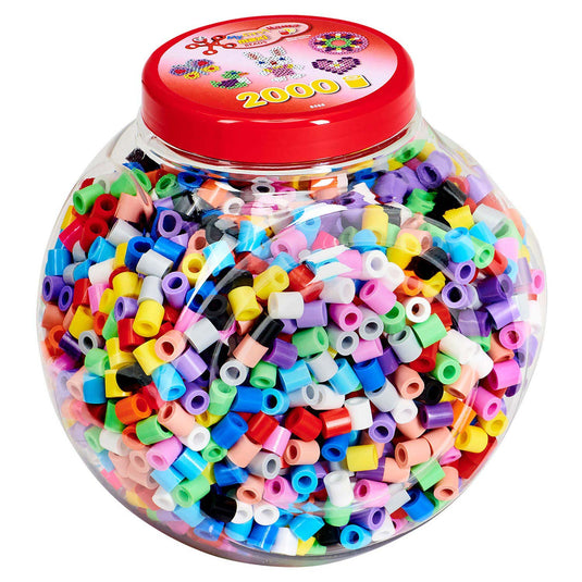 Hama maxi strijkkralenset in pot pastelmix, 2000st.