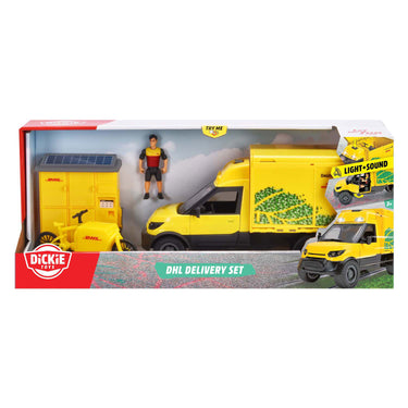 Dickie toys - bestelwagen dhl - postfiets - leveringen