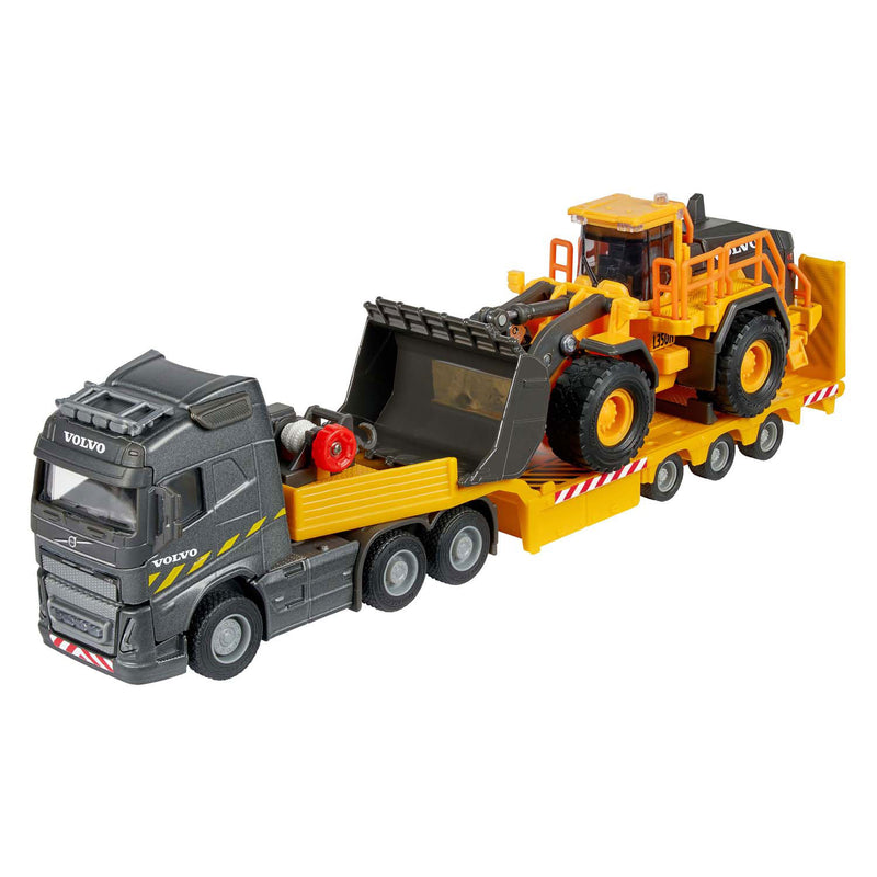 Load image into Gallery viewer, Majorette volvo fh16 truck met oplegger en wiellader

