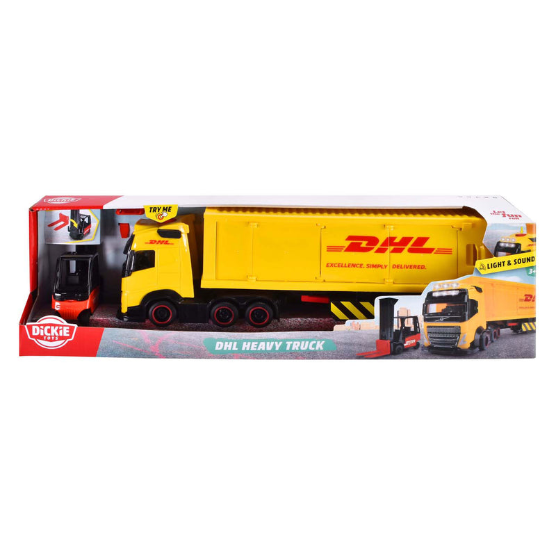 Load image into Gallery viewer, Dickie toys - vrachtwagen volvo dhl truck - heftruck
