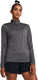 Under armour tech 1 2 zip- solid-gry dames sporttrui - castlerock - zwart