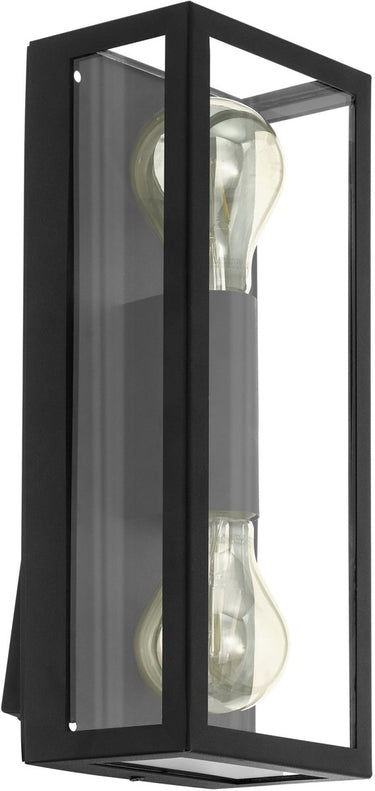 Eglo alamonte 1 wandlamp buiten - e27 - 38 cm - zwart