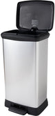 Curver decobin duo prullenbak - 23l+23l - rechthoekig - metallic