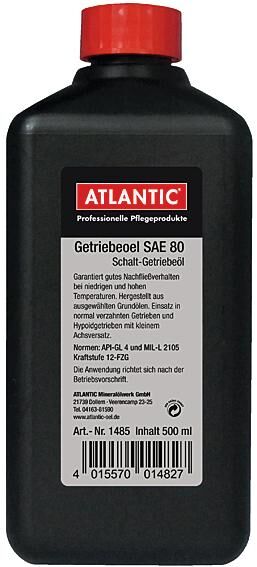 Atlantic versnellingsbak olie sae 80 gear oil sae 80 500 ml