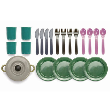 Dantoy speelgoed servies green bean - duurzaam eetservies 22-delig.
