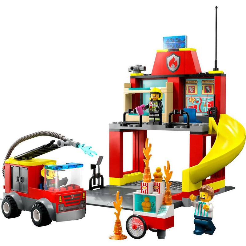 Load image into Gallery viewer, Lego City 60375 Brandweerkazerne en Brandweerwagen
