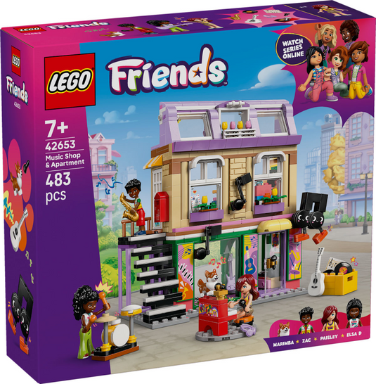 Lego friends muziekwinkel en appartement