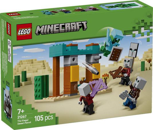 Lego minecraft de illagers in de woestijn gamingset voor kinderen - 21267
