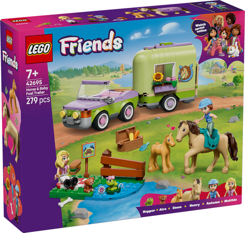 Load image into Gallery viewer, Lego friends trailer met paard en veulen

