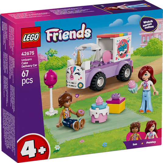 Lego friends eenhoorn taartenbezorgauto