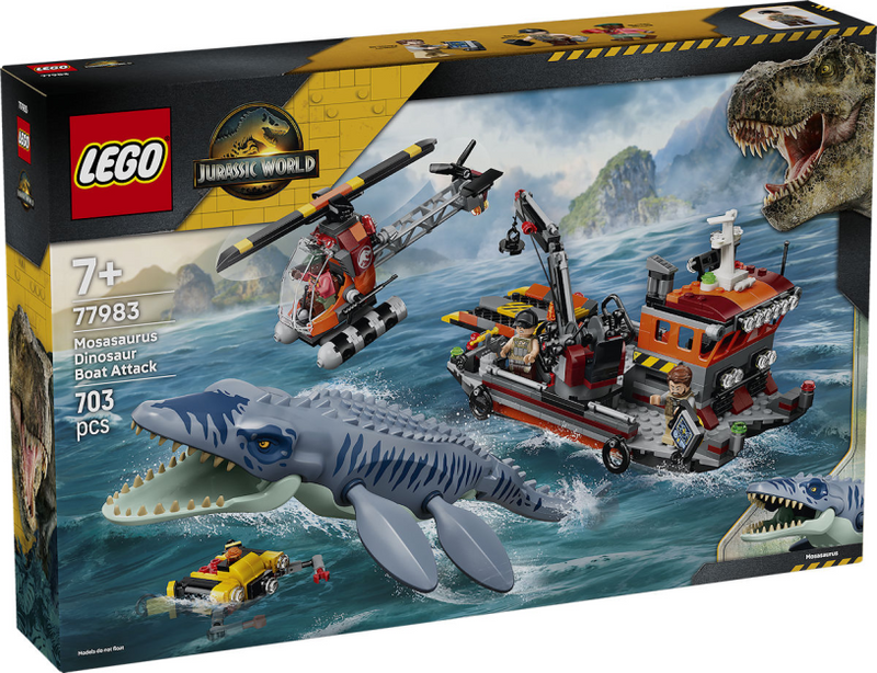 Load image into Gallery viewer, Lego jurassic world mosasaurus bootaanval
