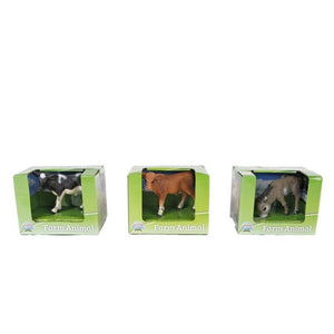 Kids globe dierfiguur koe ezel 7-8cm