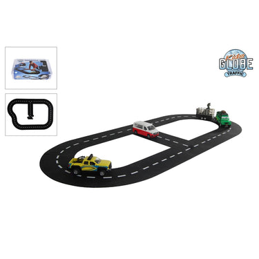 Kids globe autobaan wegdelen puzzel 18-delig 307,5cm