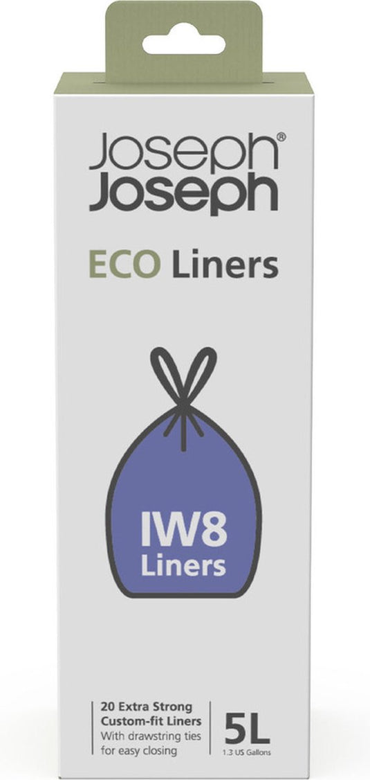 Joseph joseph eco liners afvalzakken grijs - iw8 - 5 l - 20 stuks