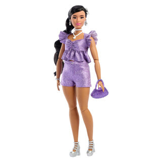 Load image into Gallery viewer, Barbie fashion deluxe style purple shorts

