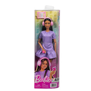 Barbie fab fashionsta purple stripes