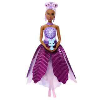 Barbie petal pop geparfumeerde modepop - paarse jurk