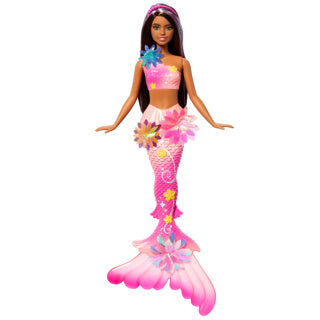 Load image into Gallery viewer, Barbie flower magic zeemeerminpop – magische bloemen die bloeien - bruin roze
