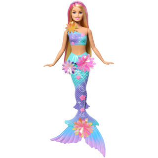 Afbeelding laden in galerijviewer, Barbie zeemeermin met magische bloemen blauw
