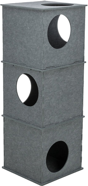 Trixie kattenhuis toren nele vilt grijs