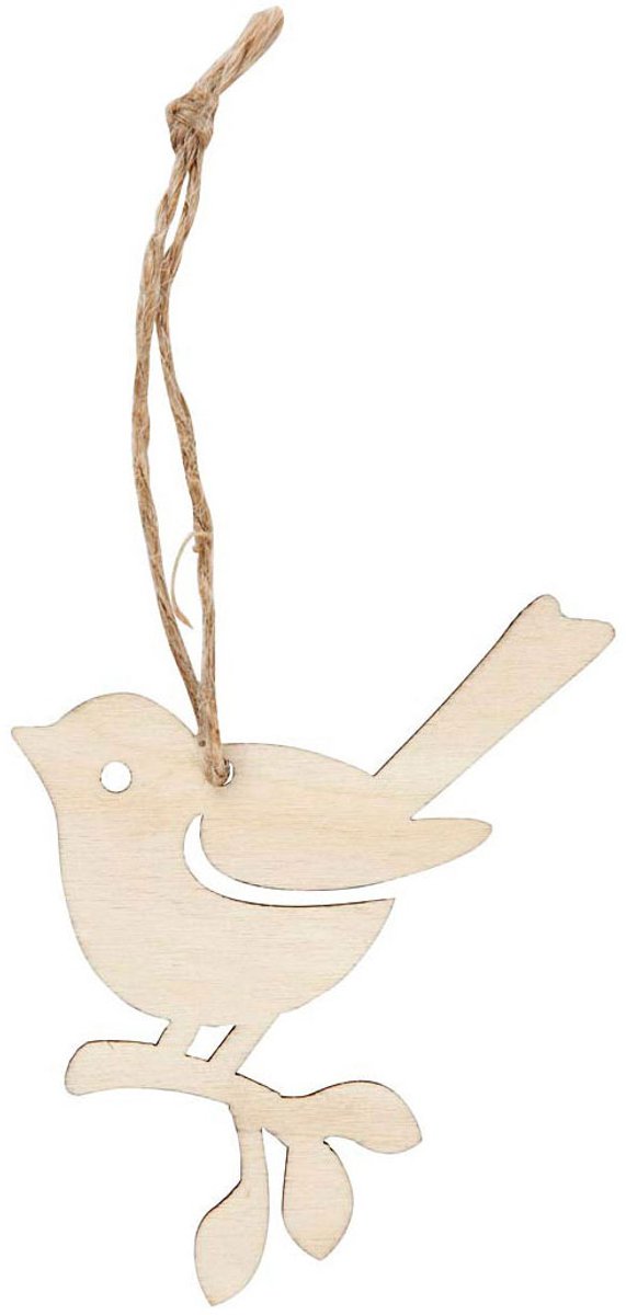 Afbeelding laden in galerijviewer, Creativ company houten hanger vogel, set van 5

