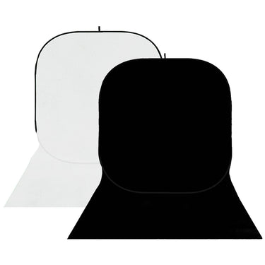 Studioking background board bbt-01-20 wit zwart 400x150 cm
