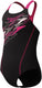 Speedo medley logo medalist meisjes sportbadpak - zwart roze