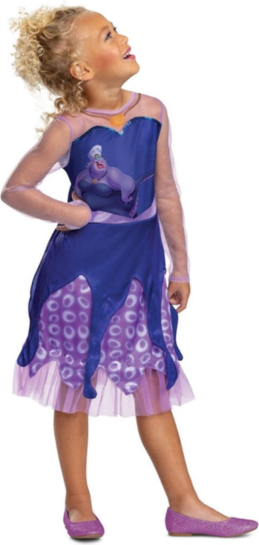 Disguise disney villains ursula classic kostuum jurk kinderen - kids tm 8 jaar - multicolours