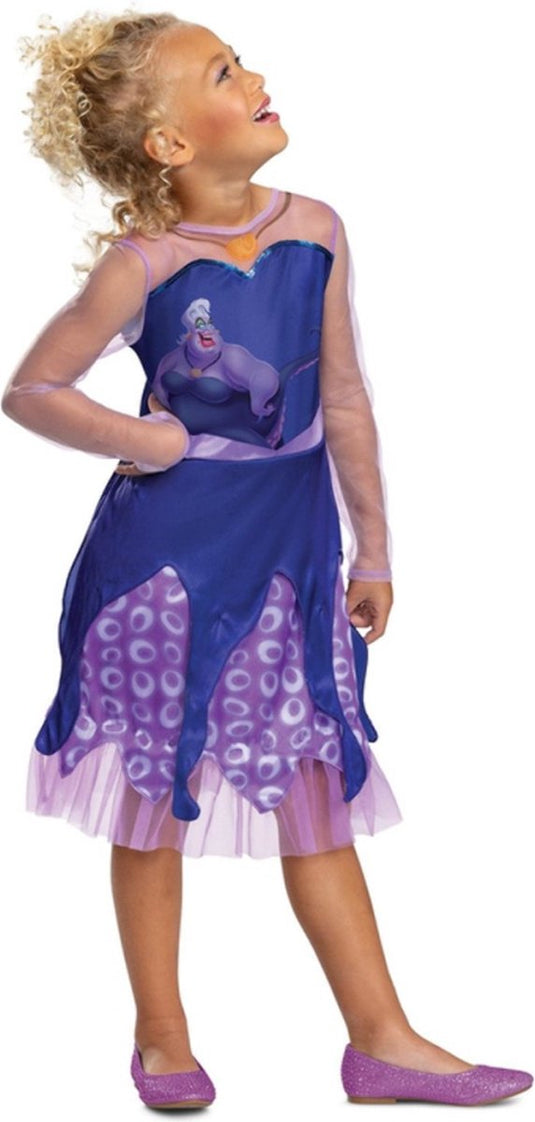 Disguise disney villains ursula classic kostuum jurk kinderen - kids tm 8 jaar - multicolours