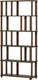 Woood riss boekenkast - eikenhout - naturel - 186x90x30