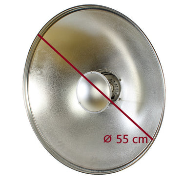 Studioking beauty dish zilver sk-bd550 55 cm met honingraat