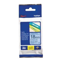 Labeltape brother tze541 zwart, blauw 18mmx8m